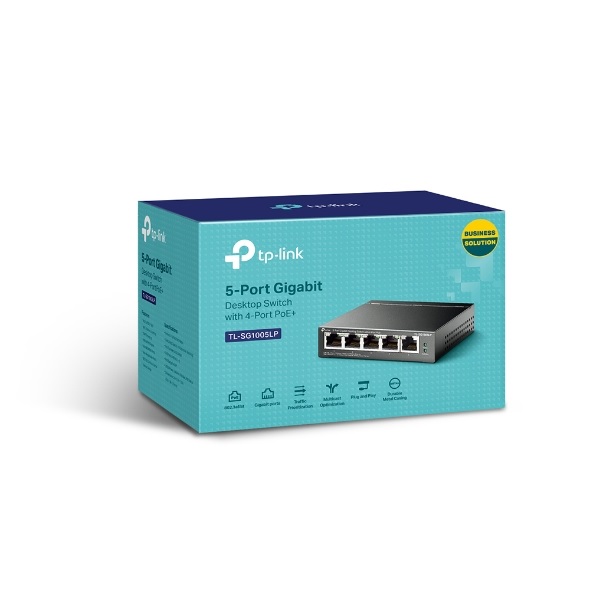 ÷ Switch no gestionable tp-link tl-sg1005lp 5p giga 4p poe+(40w) sobremesa carcasa metalica - Imagen 3