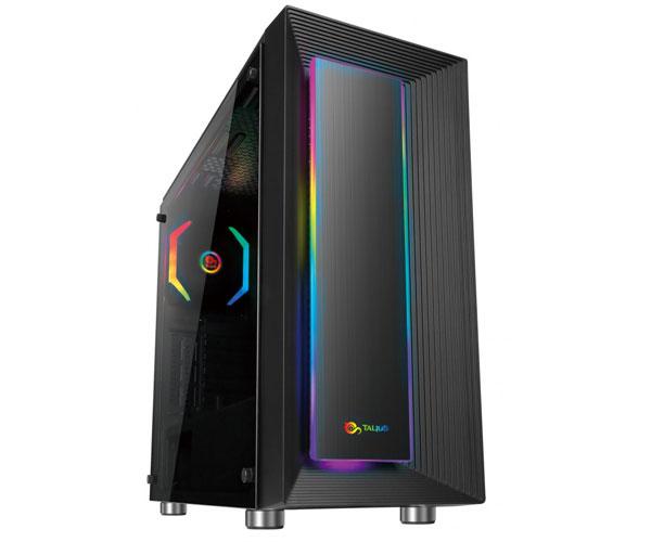 Caja ATX Gaming Talius Auriga Led Rgb Lateral Cristal Templado