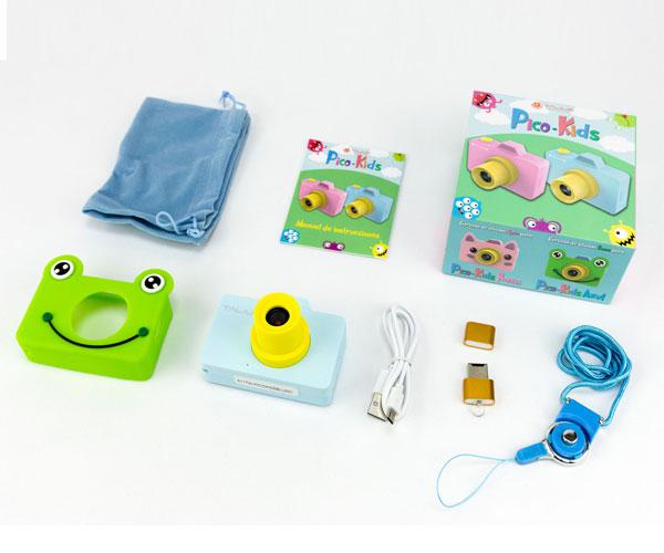 Camara Digital Talius Pico Kids Celeste / 32gb / Video 720p / 18mp / Camara frontal Selfie / Funda + bolsa transporte - Imagen 4