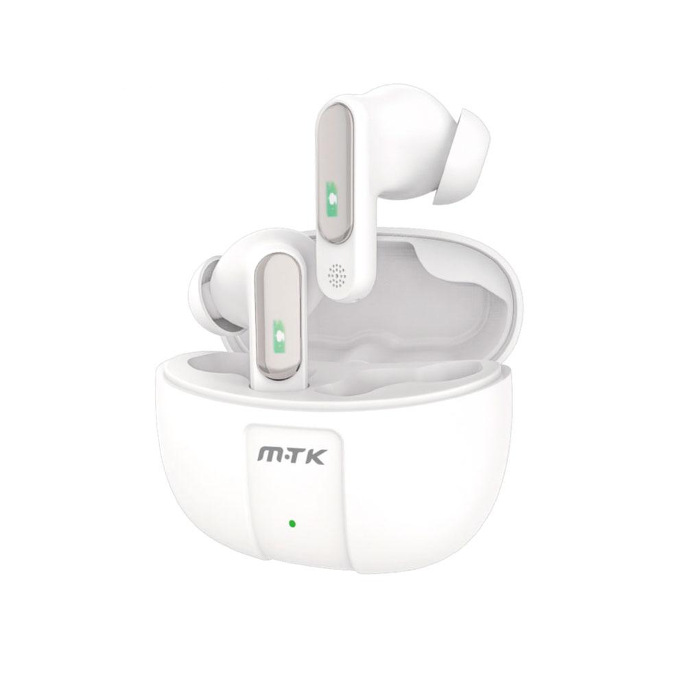Auriculares Bluetooth 5.4 / TC3314 / Tws / Base de carga / Tactil / Blanco / Mtk