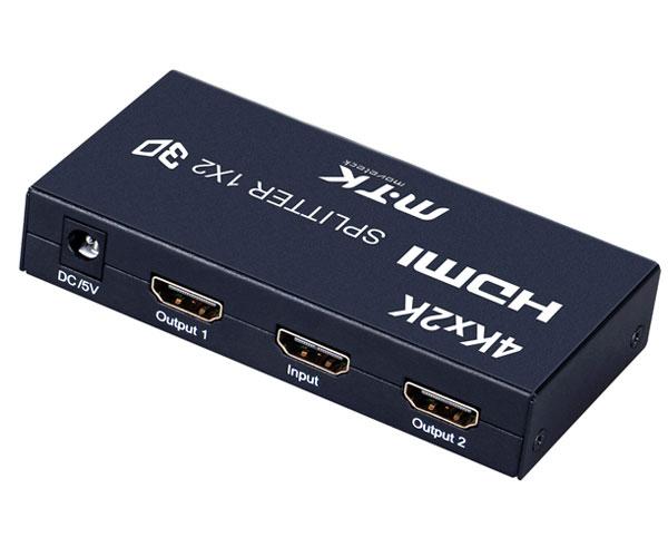 Splitter HDMI 4k 1x2 / K3399 / Metalico con fuente de alimentacion / Incluye mando / Mtk
