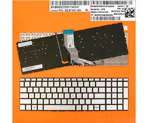 Teclado compatible para portátil HP Pavilion 15-CD / Retroiluminado / Negro