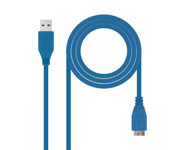 Cable USB 3.0 a Micro USB 3.0 Tipo B M/M / 0.5m / Cablexpert CCP-MUSB3-AMBM-0.5M - Imagen 2