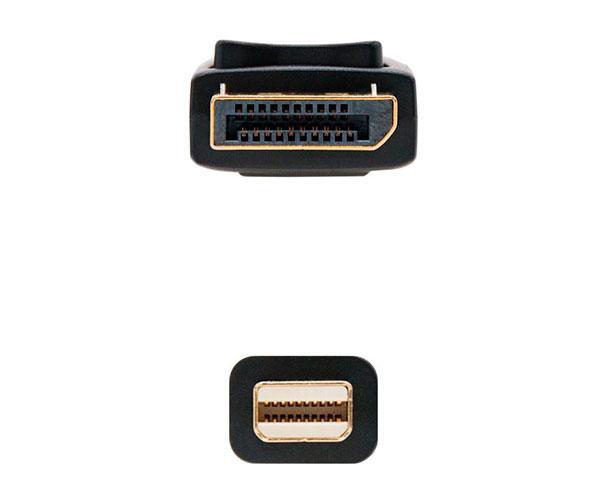 Cable Adaptador Mini Displayport macho a Displayport macho / 2 m / Negro / 10.15.2402 - Imagen 2