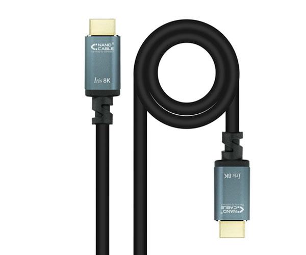 Cable HDMI 2.1 M/M / 2 metros / 8K / Hdr / eArc / 48Gbps / Iris / Nanocable 10.15.8002