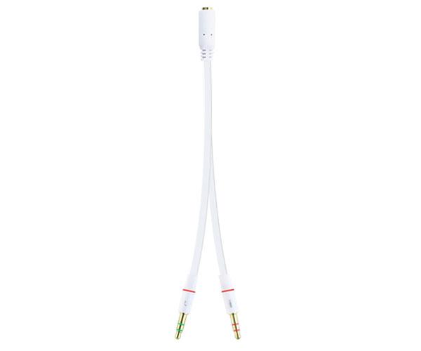Cable adaptador de audio Jack 3.5mm auricular + Microfono h/m-m / 20cm / 10.24.1203 - Imagen 2