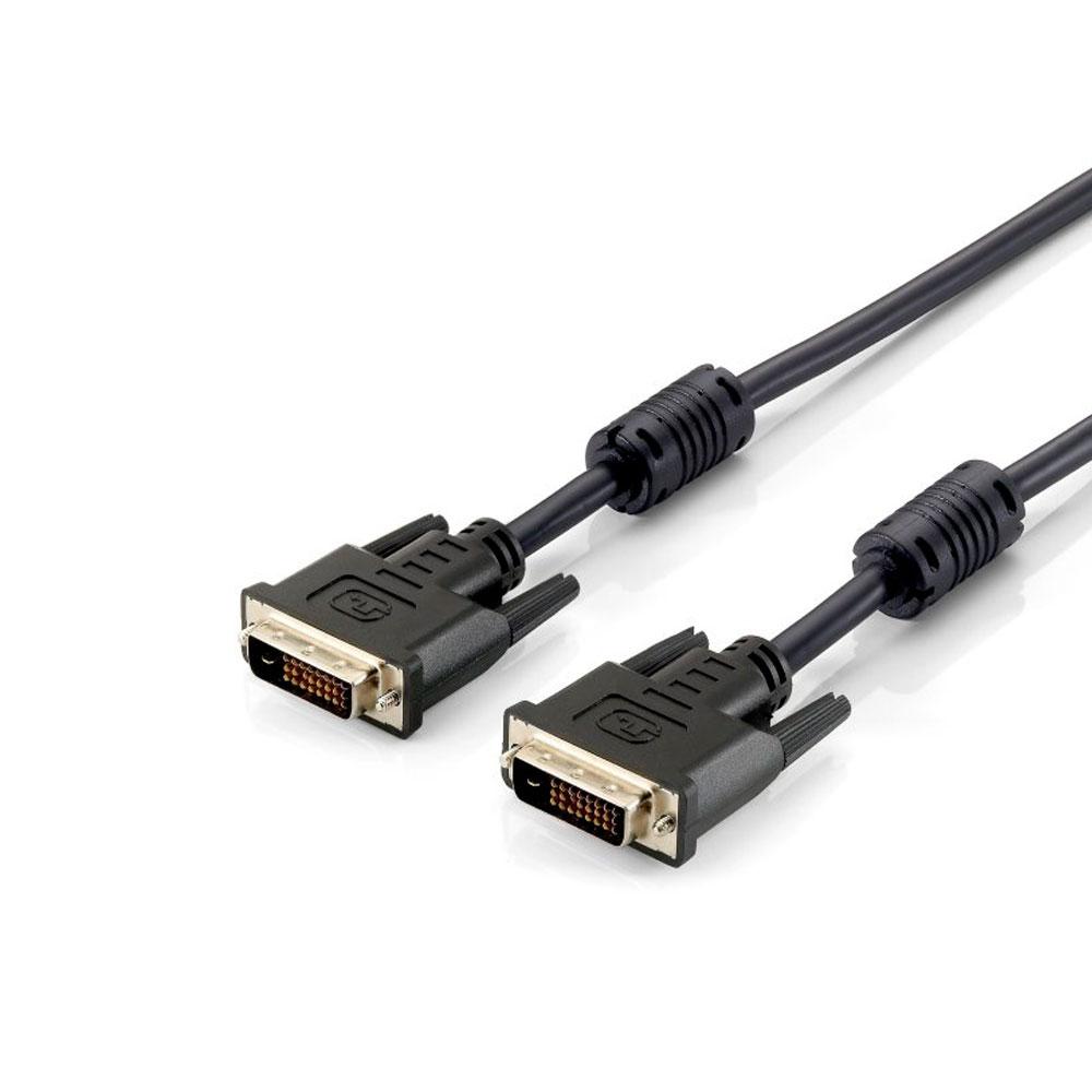 Cable DVI-D Dual Link M/M 1.8m / Ferrita / Negro / Equip 118932