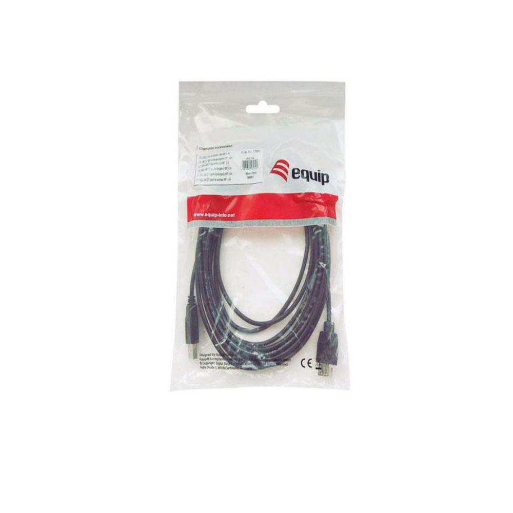 Cable USB 2.0 impresora - tipo a/b M/M 5m Negro Equip 128862 - Imagen 2