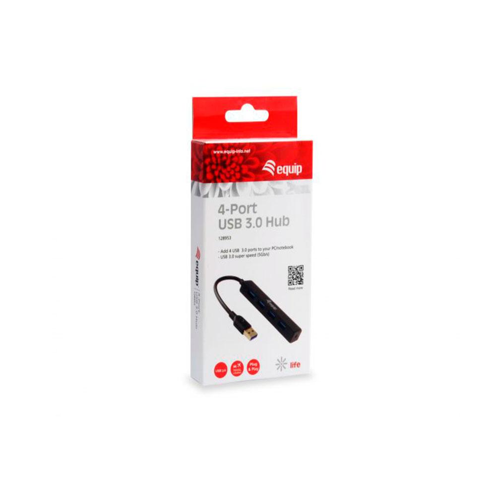 Hub 4 puertos USB 3.2 Gen 1 / Equip / Negro / 128953 - Imagen 2