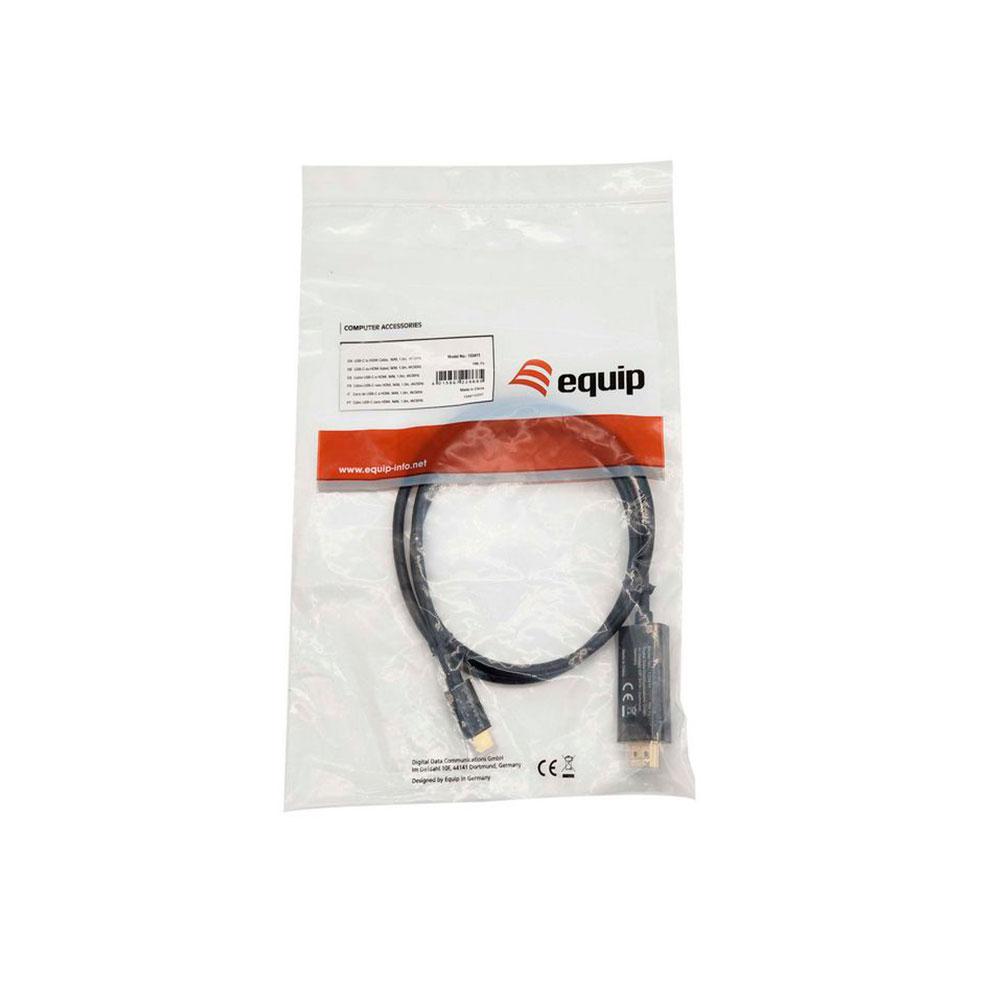 Cable de video Type-C a HDMI 4k/30Hz M/M / 2 m / Equip / Negro / EQ133412 - Imagen 3