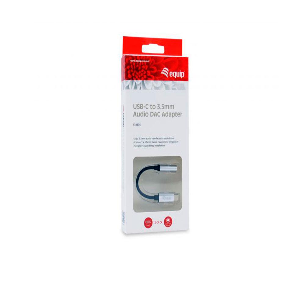 Cable adaptador de audio Type-C a Jack 3.5mm Hembra / Equip 133474 - Imagen 2