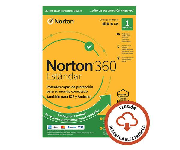 Antivirus Norton 360 Standard 10Gb / 1 Usuario / 1 Dispositivo / 1 Año / Box / 21433183