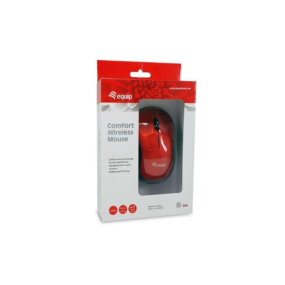 Raton inalambrico equip comfort wireless mouse 1200dpi / Rojo / 245113 - Imagen 2