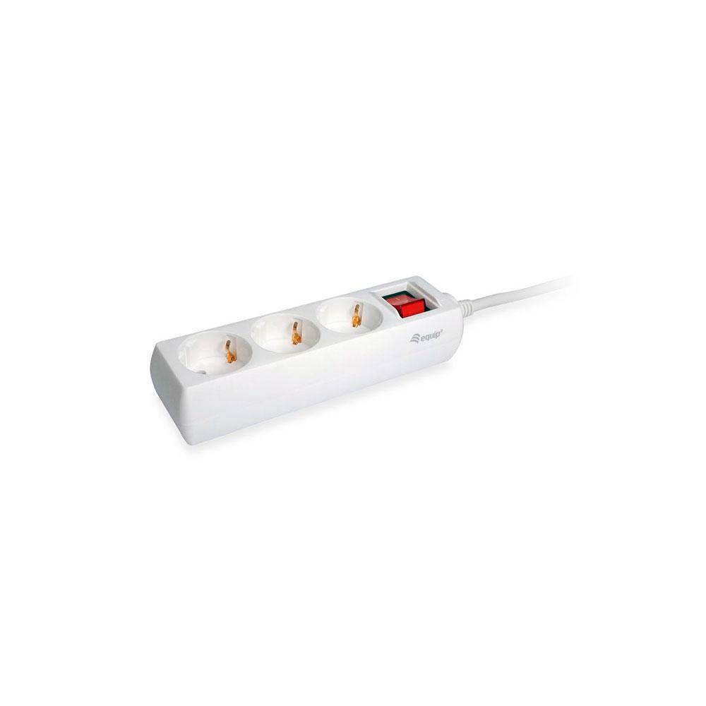 Regleta 3 tomas Equip / Boton apagado-encendido / 1.5 metros / 245551