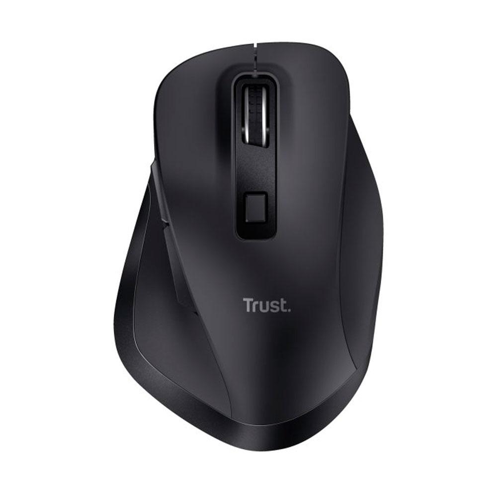 Raton óptico inalambrico Trust Fyda / Ergonomico / Recargable / 2400 dpi / Type-C / 6 Botones / Negro / 24727 - Imagen 2