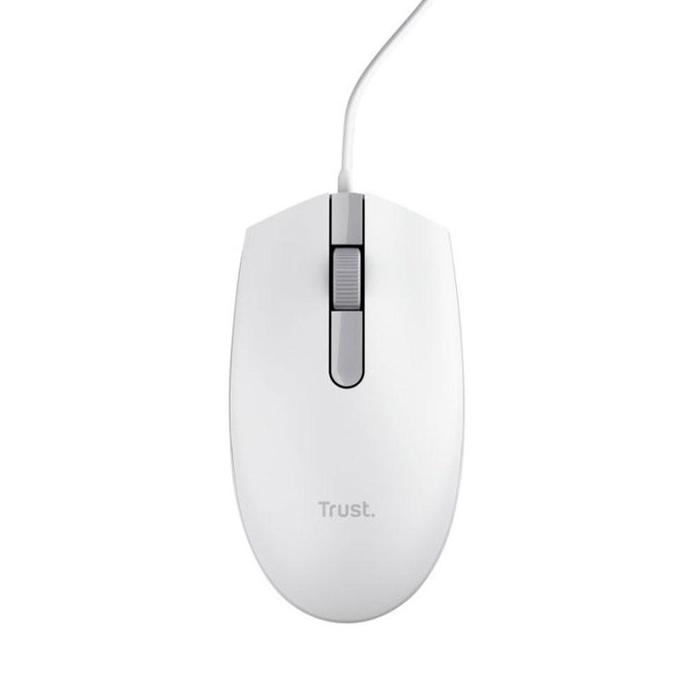 Raton Usb Trust TM-101 Eco / 1200 Dpi / 3 botones / Rueda de desplazamiento / Blanco / 25320