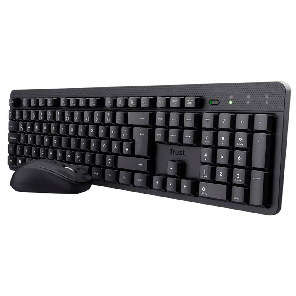 Combo Teclado + Raton inalámbrico Trust TKM-360 / Silencioso / 1600 Dpi / Resistente a liquidos / 25356