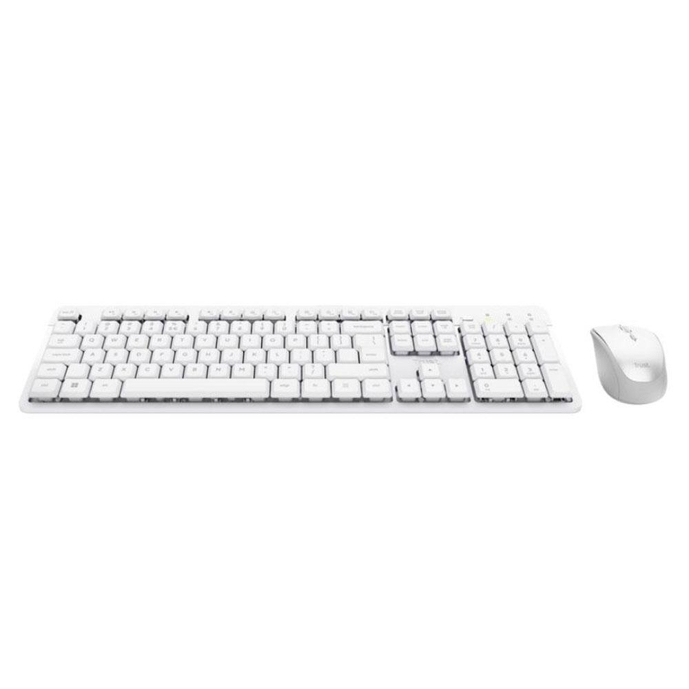 Combo Teclado + Raton Inalambrico Trust Ody II / Silencioso / 1600 Dpi / Blanco / 25467 - Imagen 2