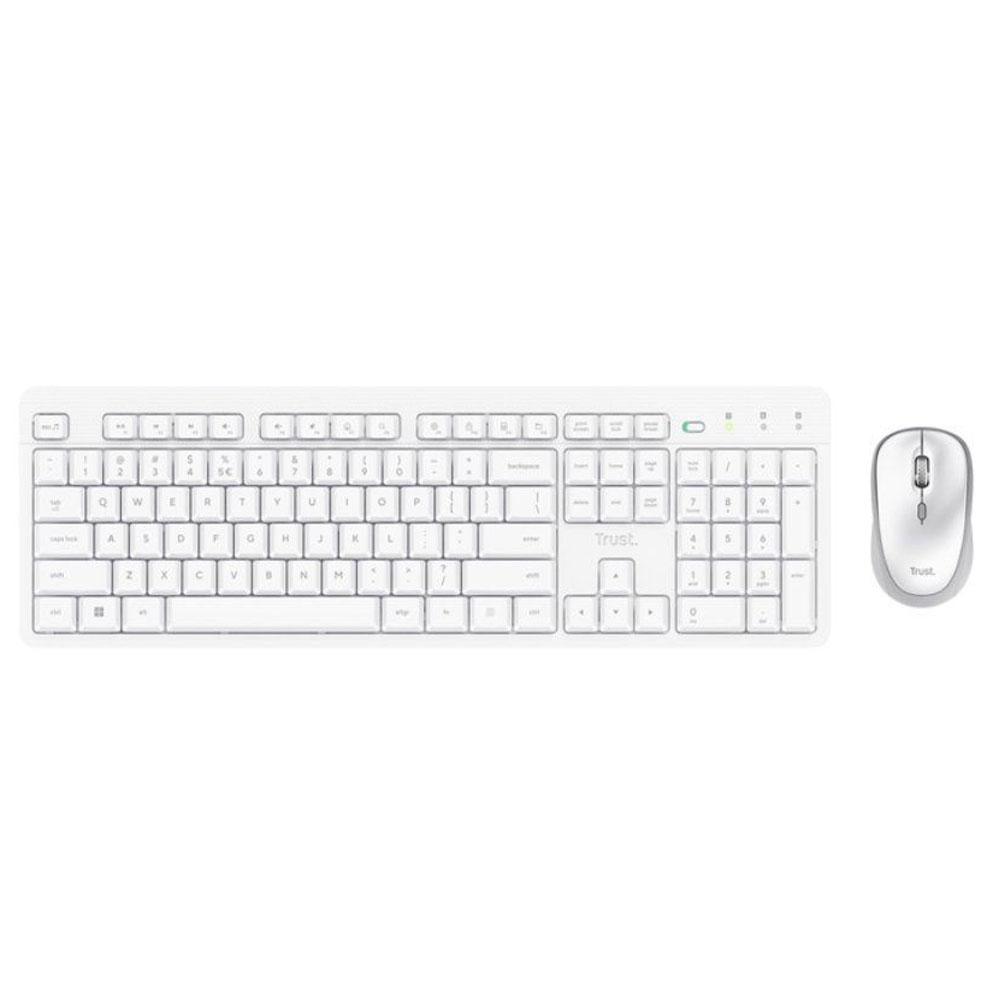 Combo Teclado + Raton Inalambrico Trust Ody II / Silencioso / 1600 Dpi / Blanco / 25467 - Imagen 3