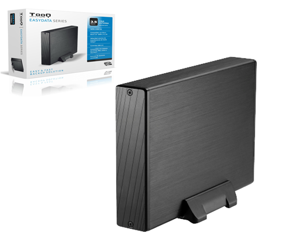 Caja externa aluminio 3.5 USB 3.0 Sata Tooq Negra TQE-3527B