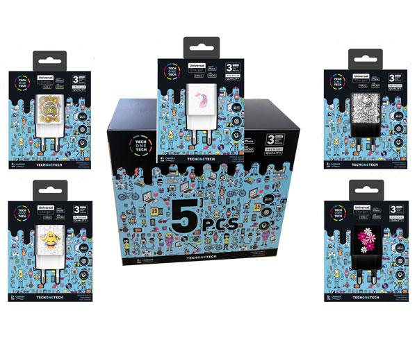 Cargador de red Usb x2 / 12w / Be Original Emojitech Smile / TEC2502 - Imagen 2