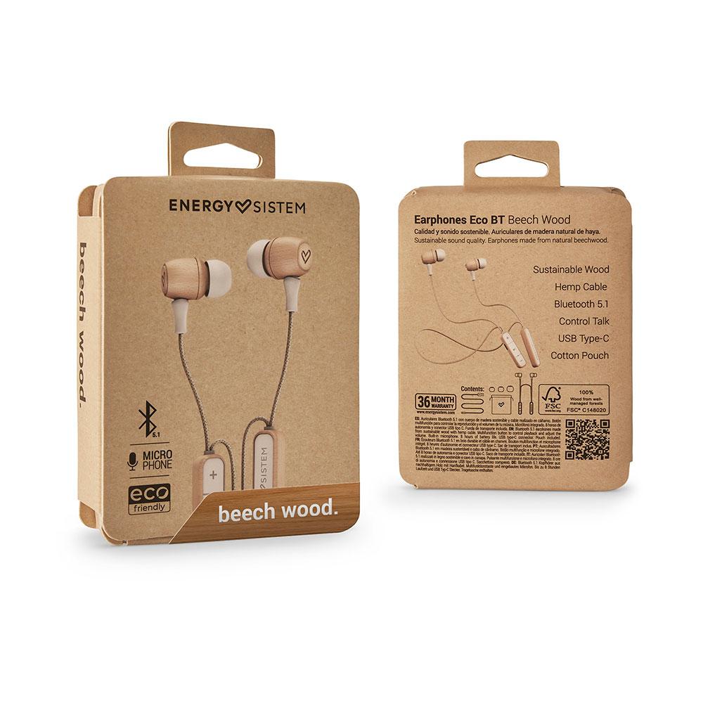Auriculares Bluetooth Energy Sistem BeechWood / Microfono Integrado / Control de Volumen / Marron / 452392 - Imagen 6