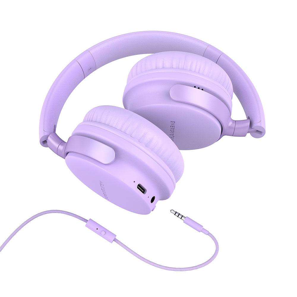 Auriculares Bluetooth Energy Sistem Style 3 / BT5.1 / 25h Bateria / Diseño Plegable / Graves Profundos / Violeta / 453054 - Imagen 4