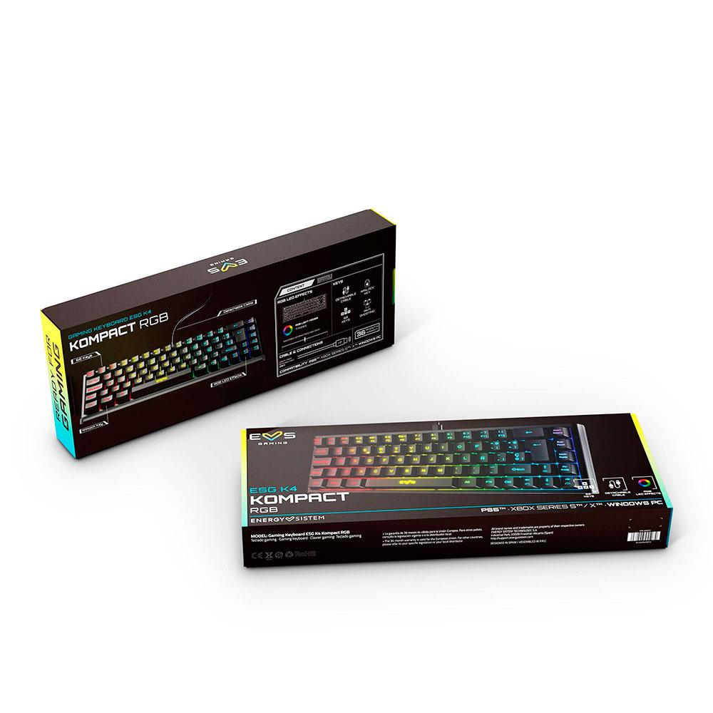 Teclado Gaming Energy Sistem Esg K4 Compact-RGB / Cable USB-C extraíble / Luces led RGB / Pc-Ps4-Xbox / 455072 - Imagen 6