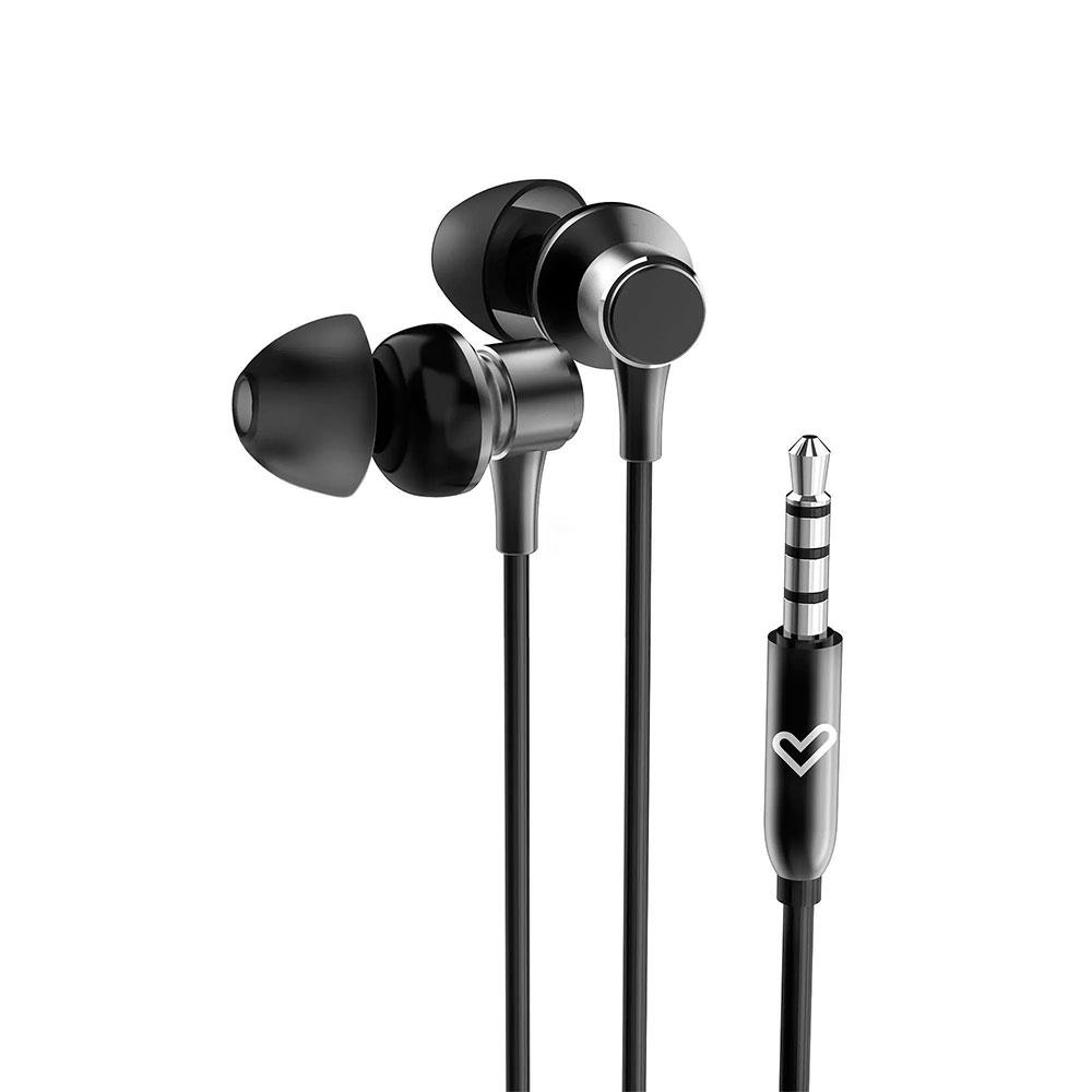 Auriculares Energy Sistem Metallized / Cable 1.2 / Microfono Integrado / Control de Volumen / Negro / 456727