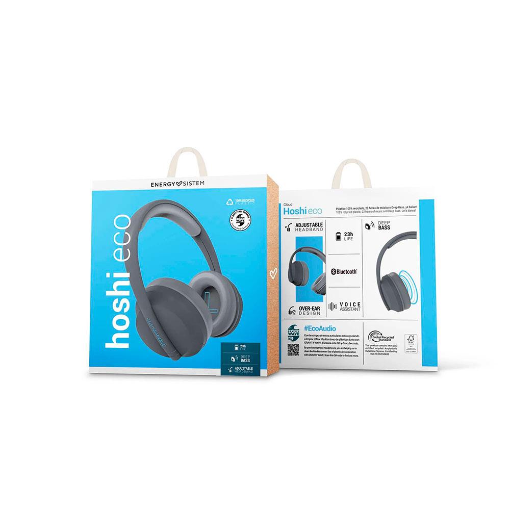 Auriculares Bluetooth Energy Sistem Hoshi Eco / BT5.3 / 23h Bateria / Diadema ajustable / Graves Profundos / Gris / 457564 - Imagen 6