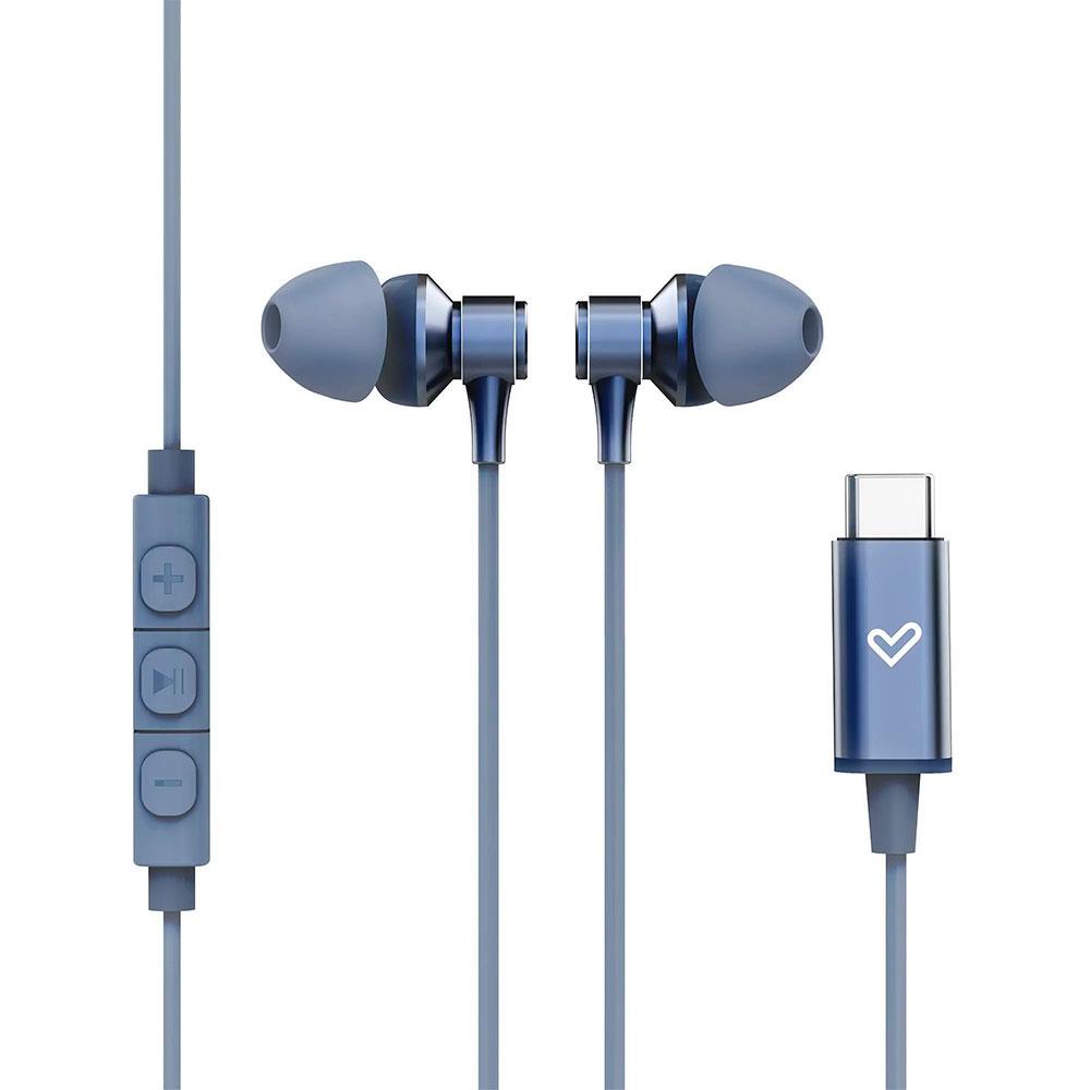 Auriculares Energy Sistem Metallized / Conector Type-C / Cable 1.2 / Microfono Integrado / Control de Volumen / Azul / 458790 - Imagen 5