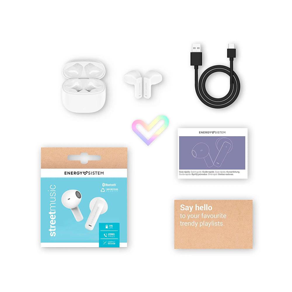 Auriculares Inalambricos Bluetooth Energy Sistem Streetmusic / BT 5.4 / 20h autonomia / Blanco / 458950 - Imagen 6
