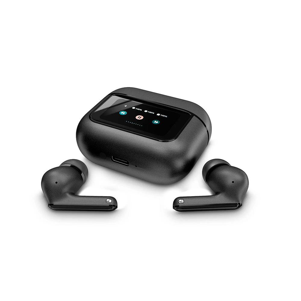 Auriculares Inalambricos Bluetooth Energy Sistem Display ANC / Cancelacion de ruido / IPX5 / Pantalla en estuche / Negro / 459179 - Imagen 2
