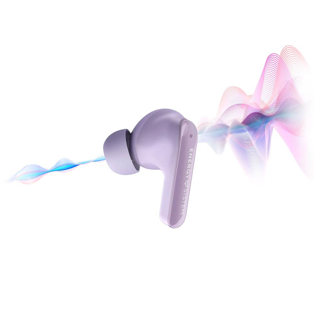 Auriculares Inalambricos Bluetooth Energy Sistem Serenity ANC / Cancelacion de ruido 30 dB / Bt 5.4 / 25h Autonomia / IPX4 / Morado / 459186 - Imagen 5