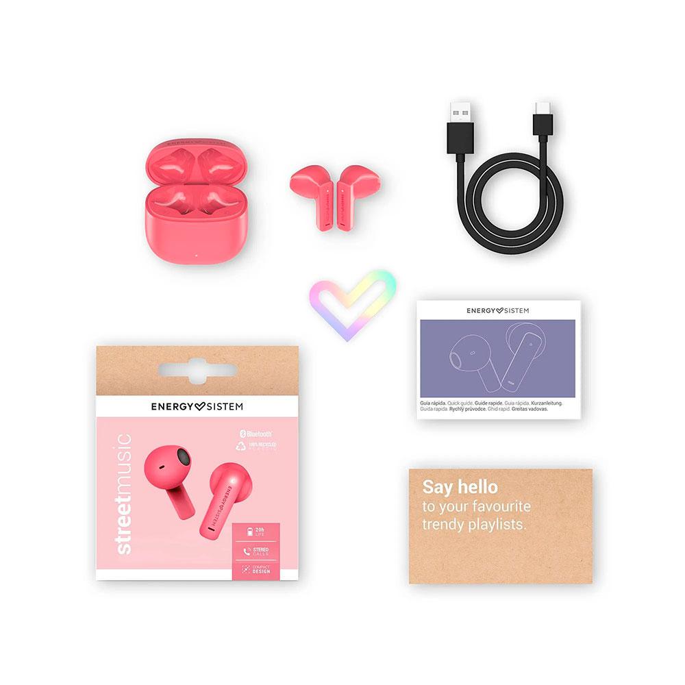 Auriculares Inalambricos Bluetooth Energy Sistem Streetmusic / BT 5.4 / 20h autonomia / Rojo / 459223 - Imagen 6