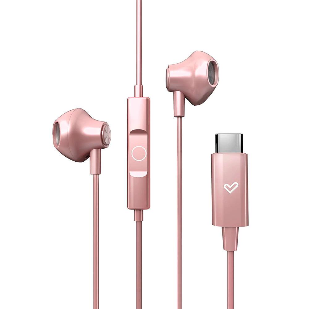 Auriculares Energy Sistem EasyPods / Conector Type-C / Cable 1.2 / Microfono Integrado / Control de Volumen / Rosa / 459285 - Imagen 2
