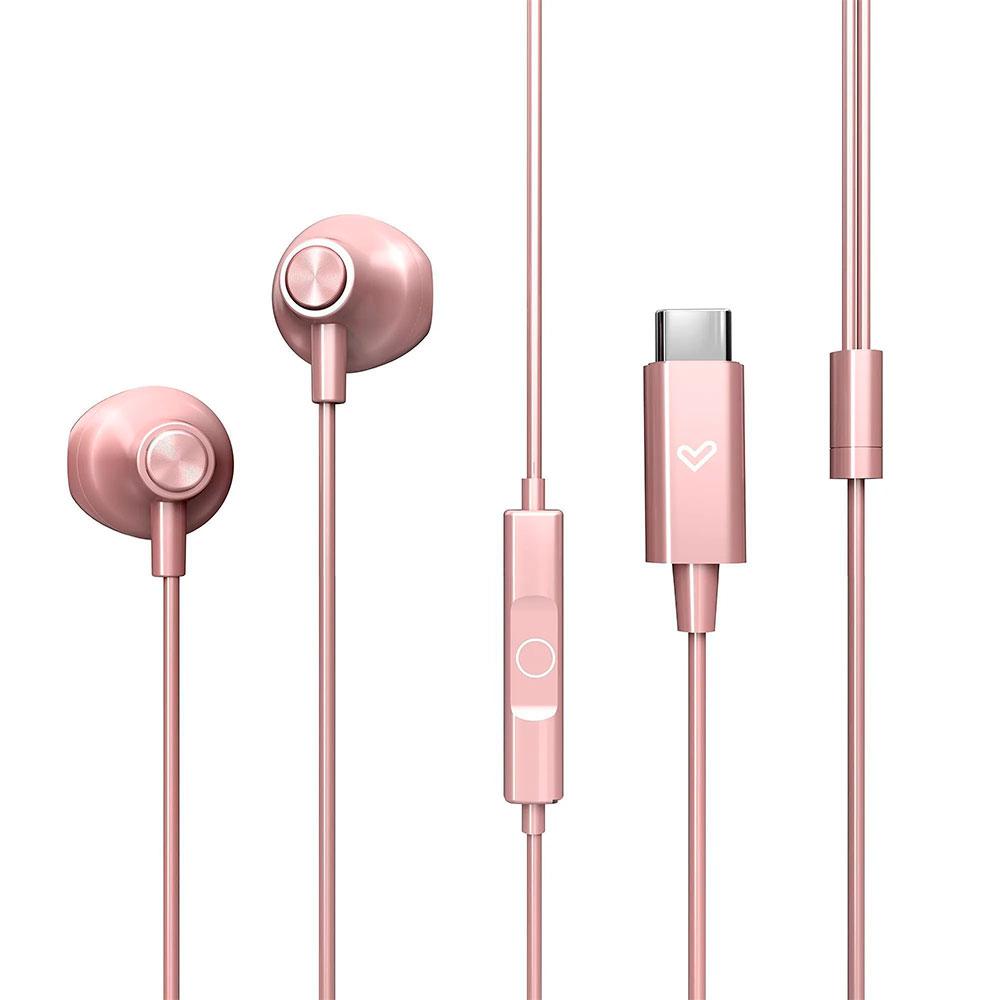 Auriculares Energy Sistem EasyPods / Conector Type-C / Cable 1.2 / Microfono Integrado / Control de Volumen / Rosa / 459285 - Imagen 3