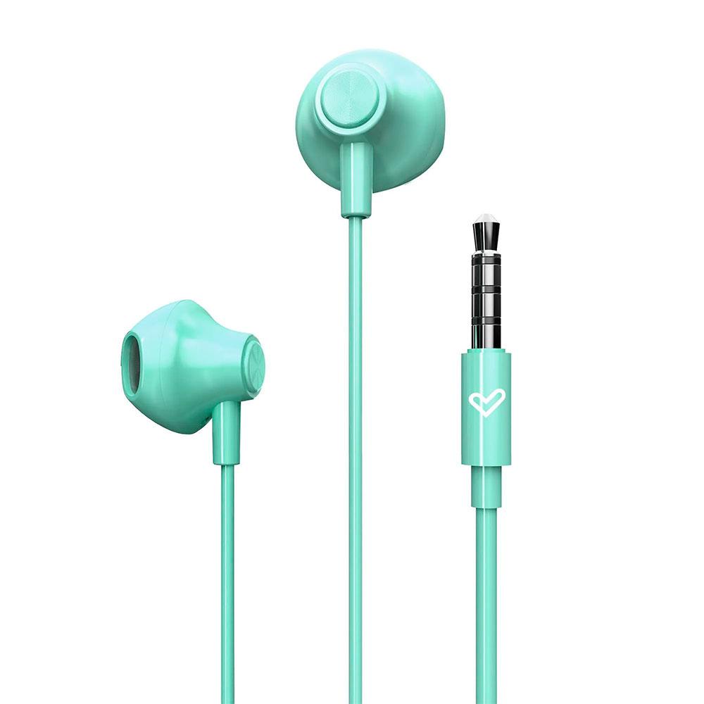 Auriculares Energy Sistem EasyPods / Conector Jack 3.5 / Cable 1.2 / Microfono Integrado / Control de Volumen / Verde / 459315