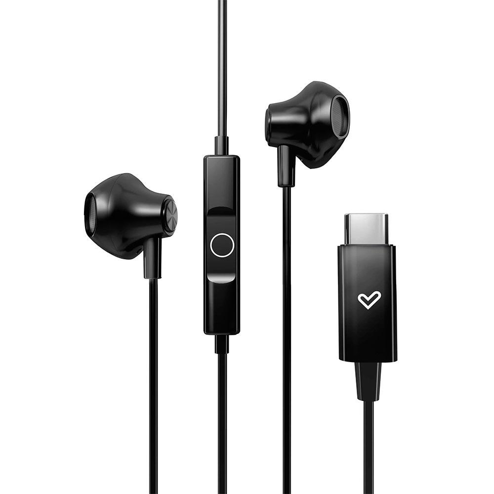 Auriculares Energy Sistem EasyPods / Conector Type-C / Cable 1.2 / Microfono Integrado / Control de Volumen / Negro / 459513 - Imagen 2