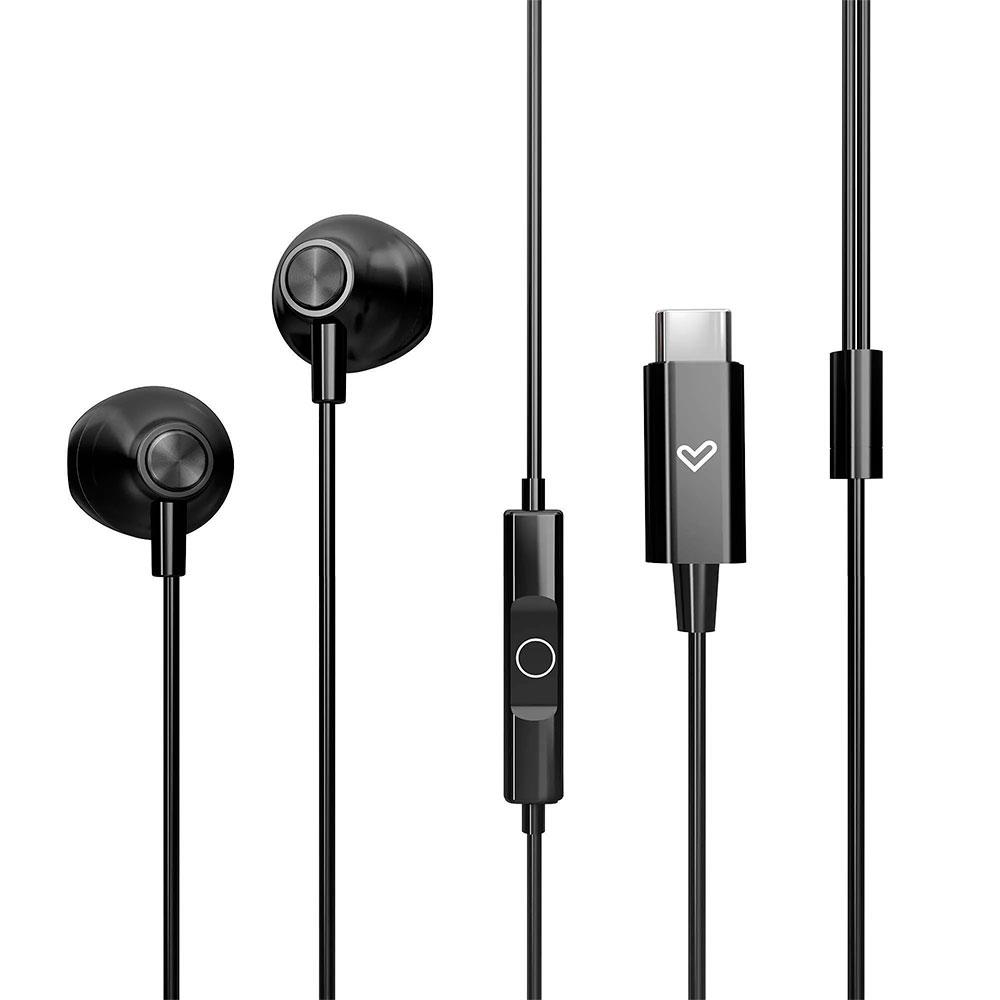 Auriculares Energy Sistem EasyPods / Conector Type-C / Cable 1.2 / Microfono Integrado / Control de Volumen / Negro / 459513 - Imagen 3