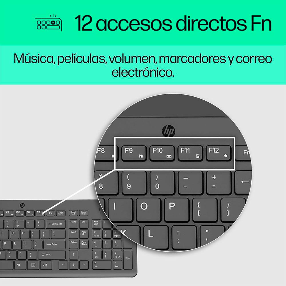 Teclado con cable HP 150 / USB / Negro / 664R5AA - Imagen 5