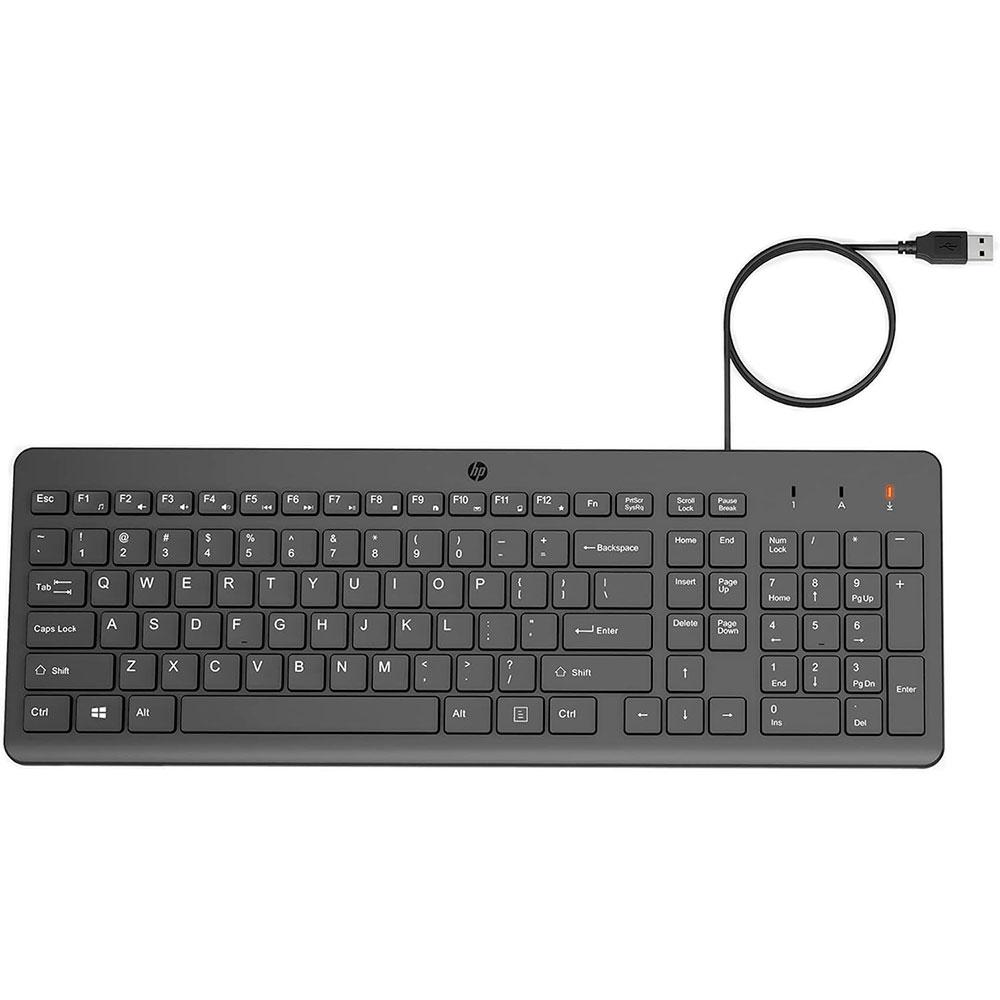 Teclado con cable HP 150 / USB / Negro / 664R5AA