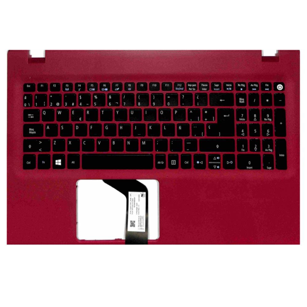 Top case + Teclado compatible para portátil ACER E5-522 / E5-573 Rojo 6B.MVSN7.022