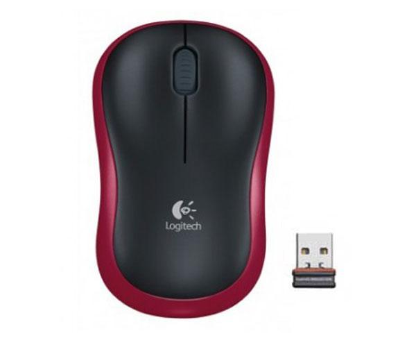 Raton óptico inalámbrico Logitech M185 Rojo 910-002237 - Imagen 2