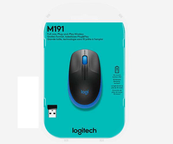 Raton óptico inalámbrico Logitech M190 Azul / Tamaño normal 910-005907 - Imagen 5