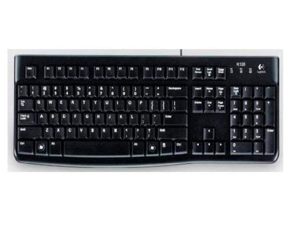 Teclado USB Logitech K120 / Resistente a salpicaduras / Negro / 920-002499
