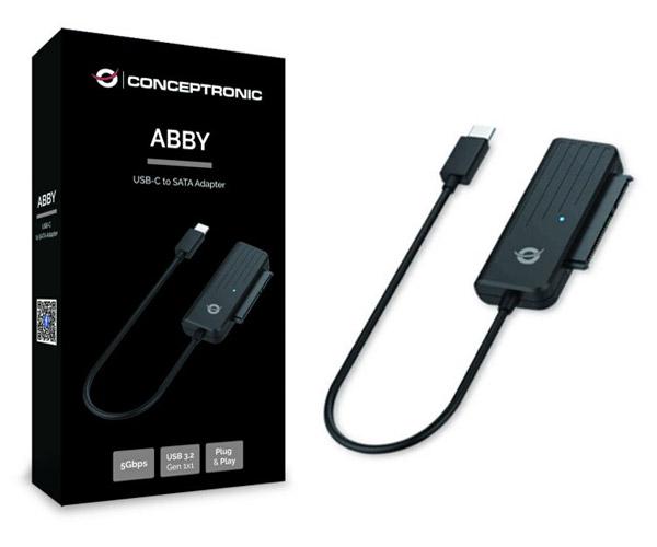 Cable adaptador Type-C 3.2 a Sata / SSd - Hdd 2.5 / Conceptronic ABBY02B - Imagen 3