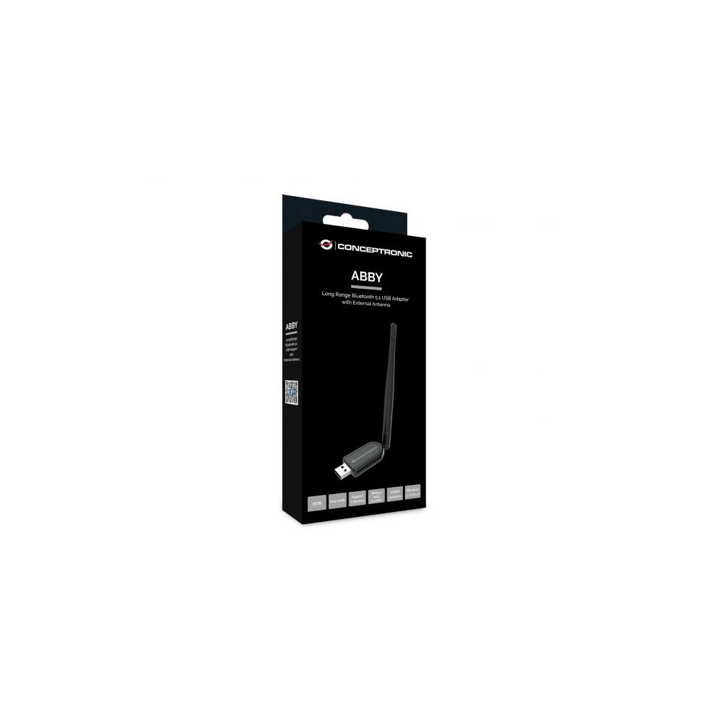 Adaptador USB Bluetooth 5.1 Conceptronic / Antena 2Dbi / 100m Largo alcance / ABBY07B - Imagen 2