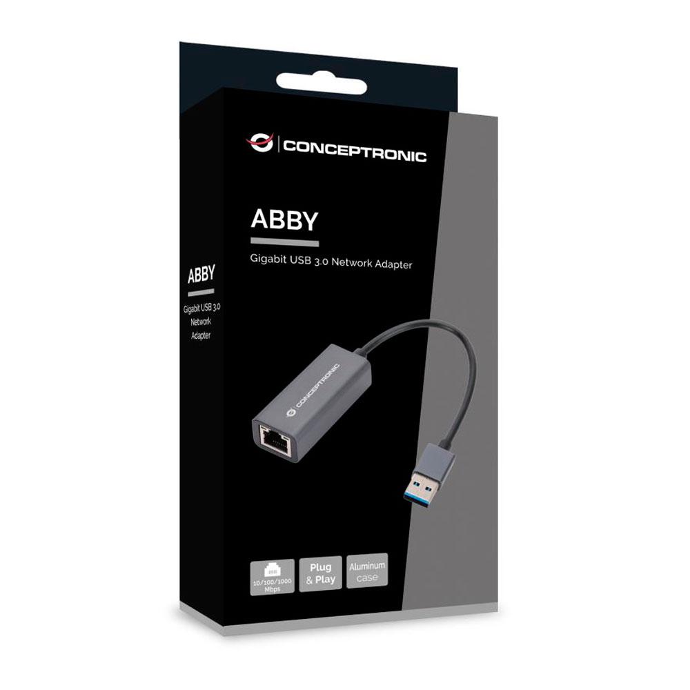 Adaptador conversor USB 3.0 a Ethernet Gigabit RJ45 / Nintendo Switch Concetronic / ABBY08G - Imagen 2