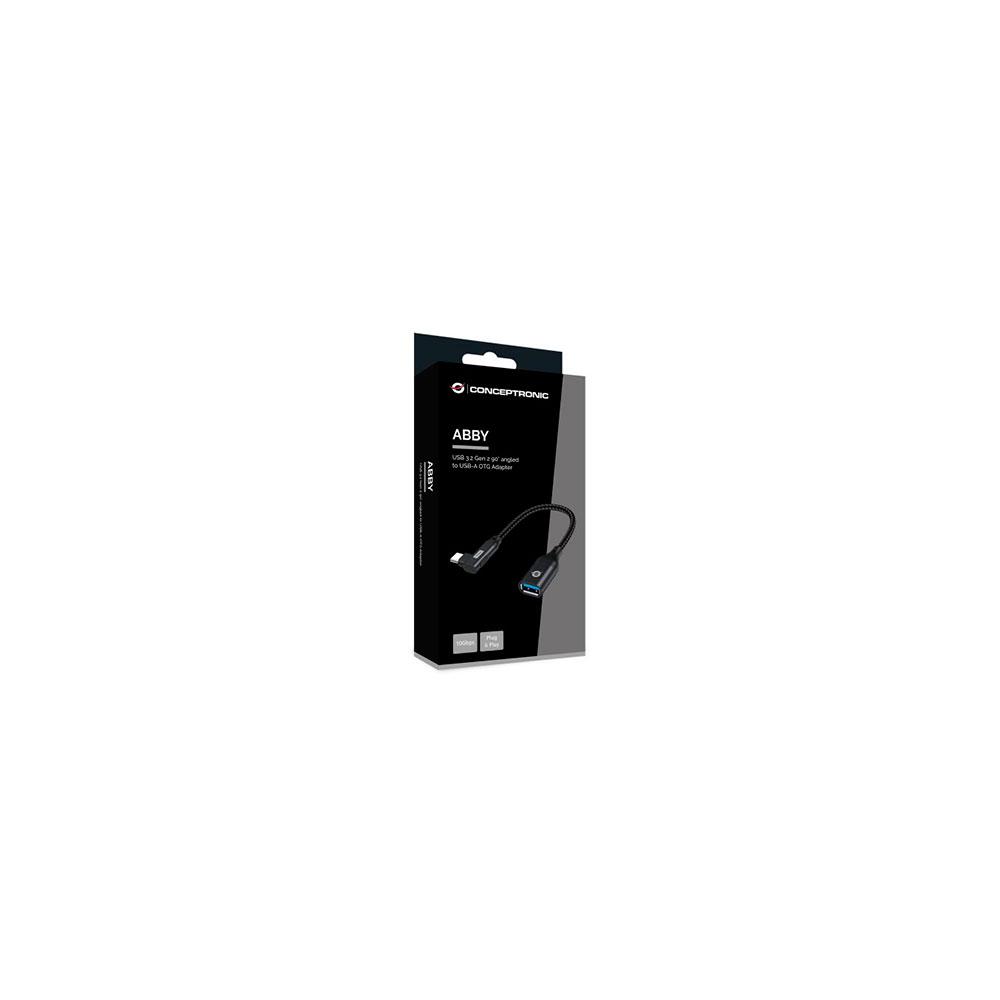 Adaptador OTG Type-C 3.2 Macho a Usb Hembra Conceptronic / Acodado 90º / ABBY19B - Imagen 2
